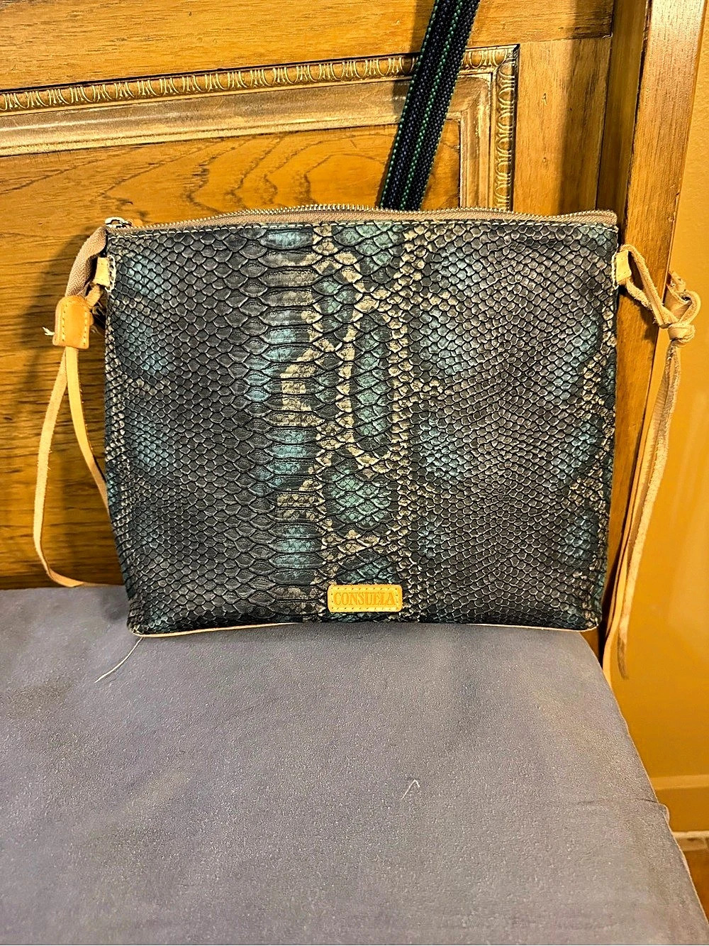 Consuela Rattler Downtown Crossbody Black & Green